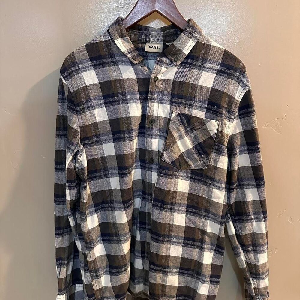 Vans Men's Plaid Flannel Shirt Size M
